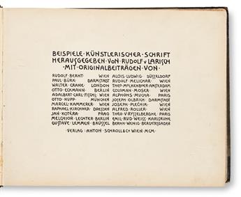 [SPECIMEN BOOKS — RUDOLF VON LARISCH ET AL ANTON SCHROLL & CO.]. Beispiele Kunstlerischer Schrift Herausgegeben von Rudolf Larisch. Vie